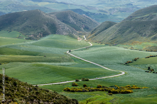 Obraz na płótnie Beautiful spring landscape view from the north of Tunisia w salonie