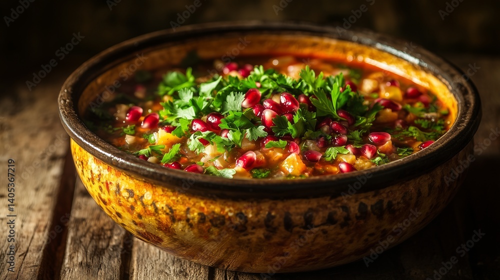 Warm Bowl of Tomato Soup with Fresh Cilantro Warm Bowl of Tomato Soup with Fresh Cilantro