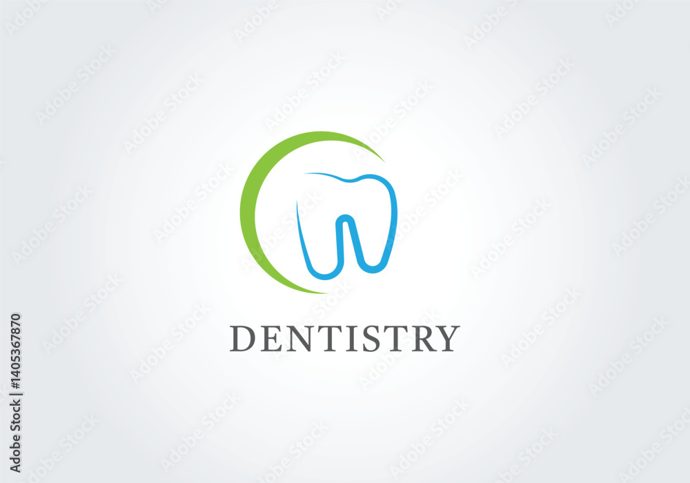 minimal dental care logo with tooth outline minimal dental care logo with tooth outline