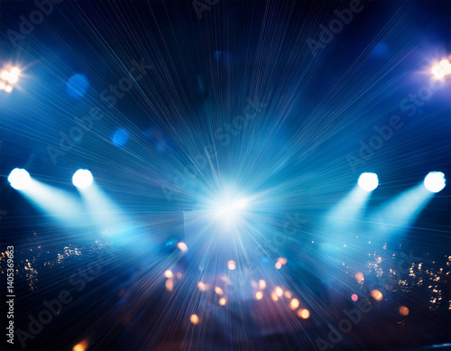 blurred lights on stage abstract image of concert lighting