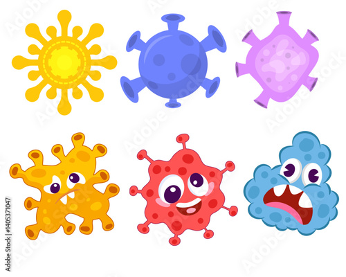 Cartoon Virus and Bacteria Collection