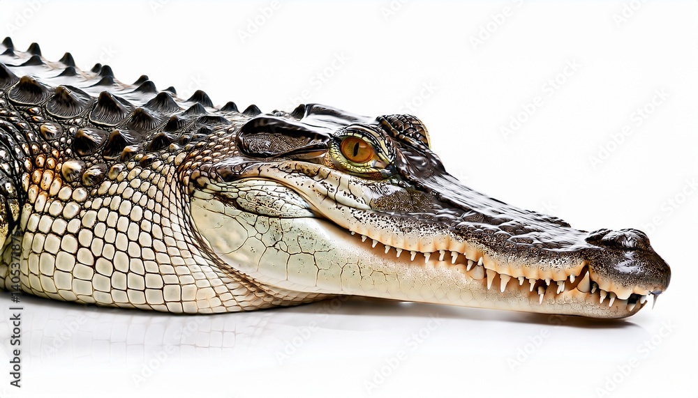Fototapeta premium Crocodile isolated on white
