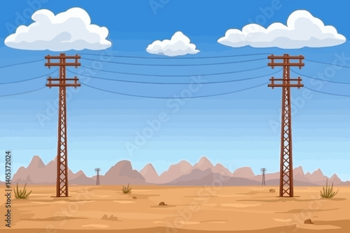 Power pole in the desert 