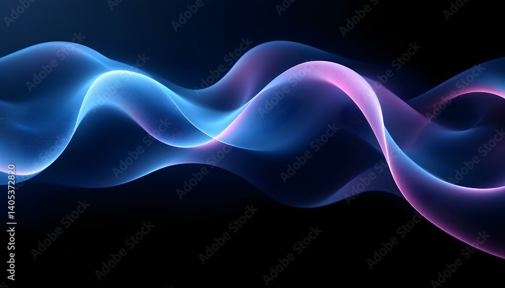 Abstract digital illustration showcasing flowing, glowing lines in blue and purple tones. Abstract digital illustration showcasing flowing, glowing lines in blue and purple tones.