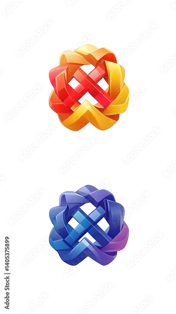 Abstract 3D Rendered Geometric Symbols in Gradient Colors on Transparent Background Abstract 3D Rendered Geometric Symbols in Gradient Colors on Transparent Background