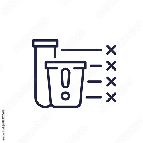 doping test line icon, vector