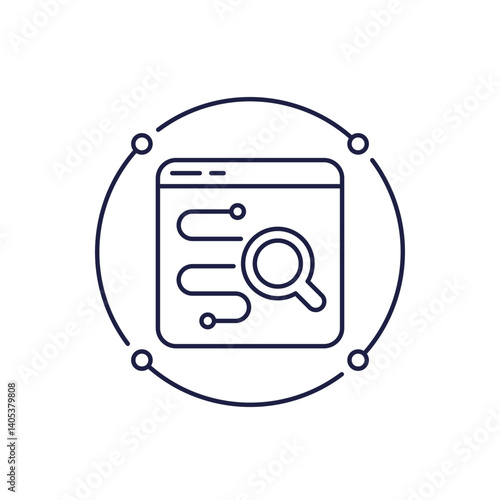 Traceability icon in line design
