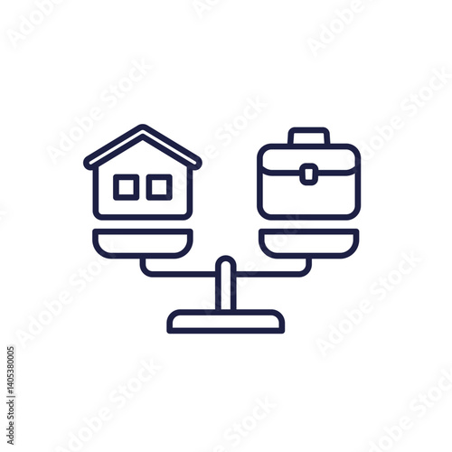 work life balance line icon on white