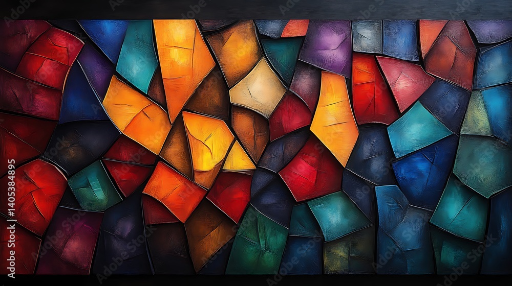 Fototapeta premium Abstract colorful mosaic art.