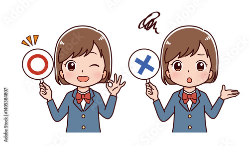 制服の学生のイラスト