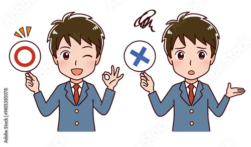 制服の学生のイラスト