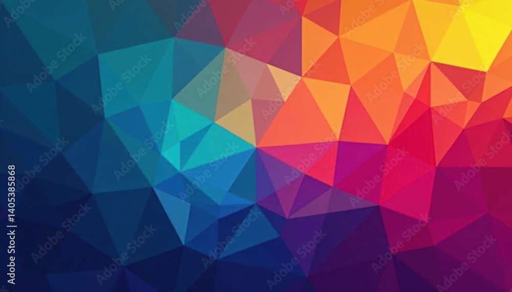 Fototapeta premium Geometric abstract shapes, colorful grid backdrop, contemporary, modern