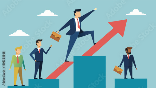 A man turns down a promotion that goes against his moral values showing that success and power are not solely defined by ones career achievements.. Vector illustration