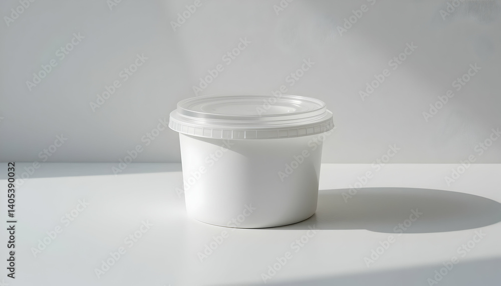 White plastic bucket storage container White plastic bucket storage container