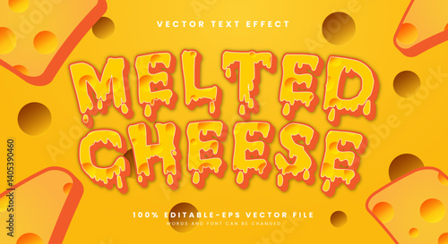 Melted Cheese editable text effect Template Suitable for cheese Theme