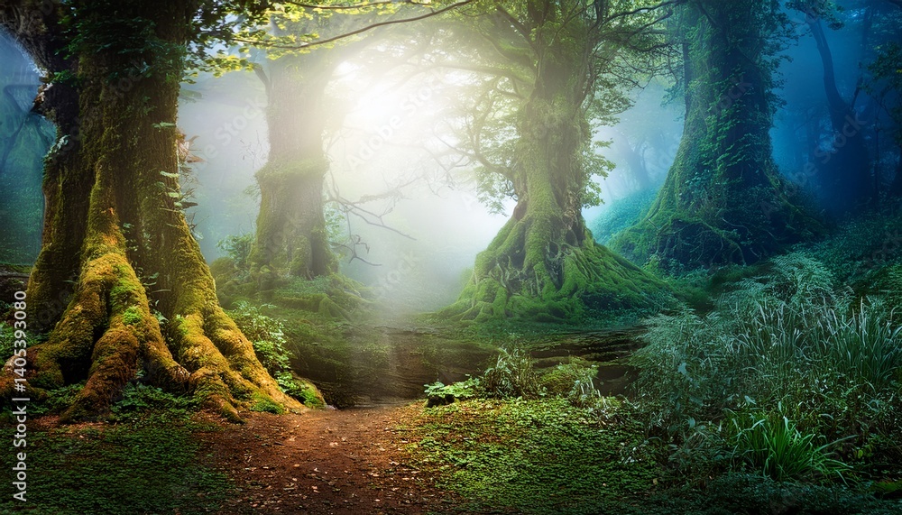 Fototapeta premium Magical fairytale forest