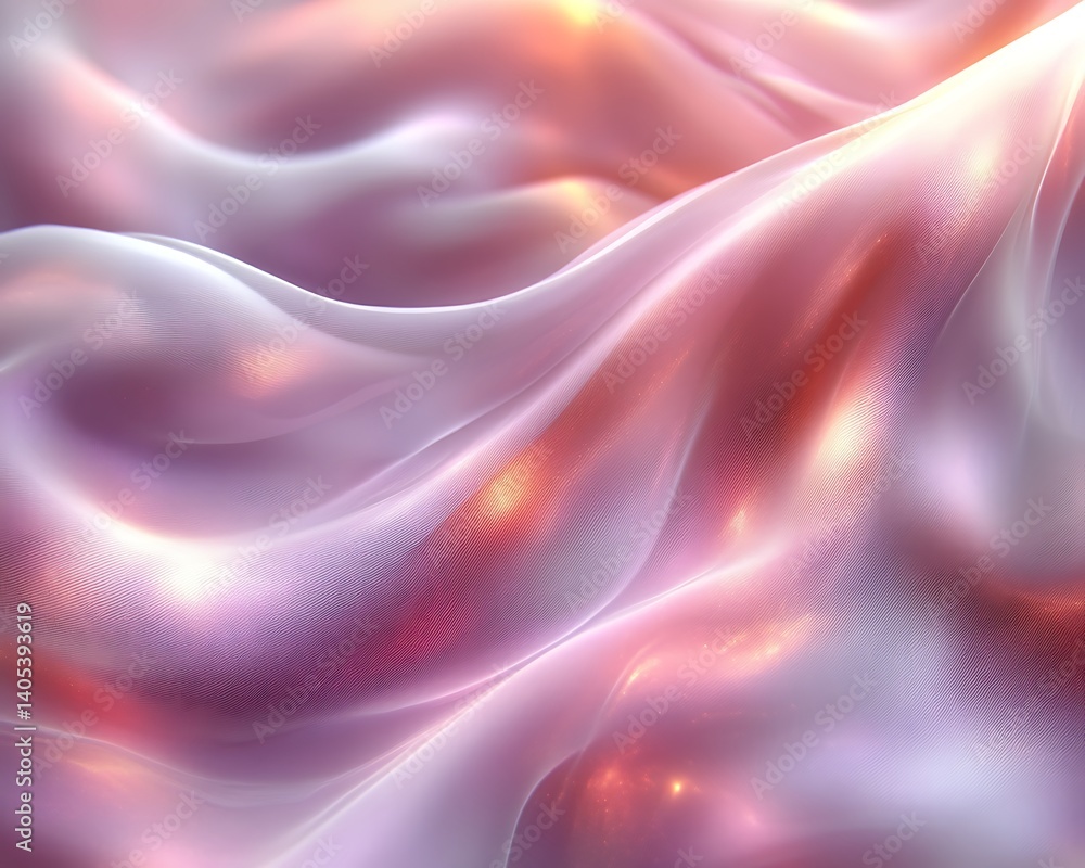 Abstract glowing pink and orange fabric waves. Abstract glowing pink and orange fabric waves.