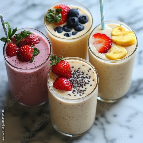 Wallpaper Mural Four Colorful Smoothies (1) Torontodigital.ca