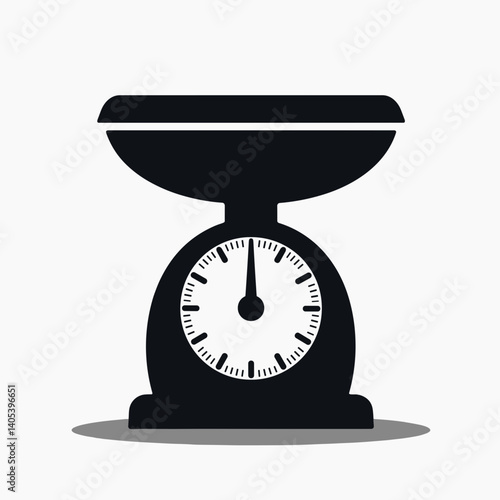 weight scale icon with black and white color scheme