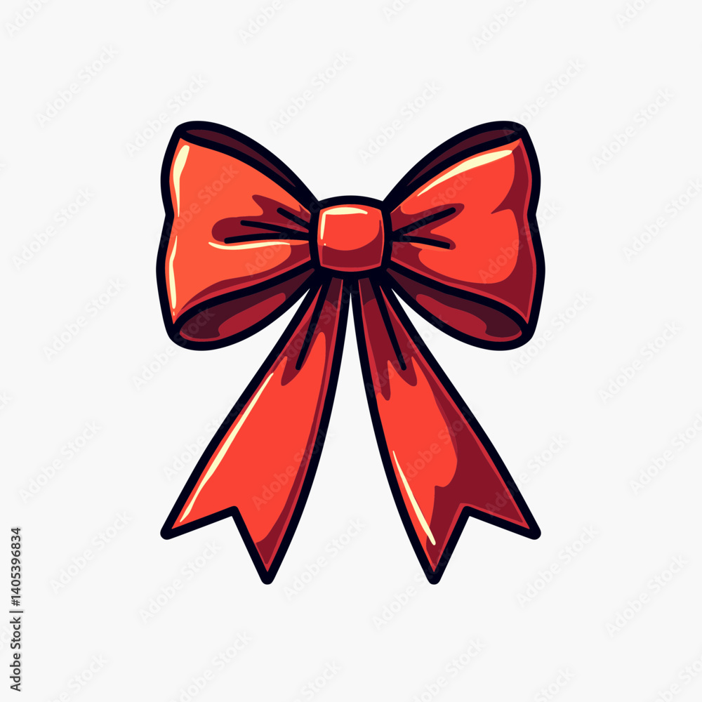 red bow icon with shiny effect perfect gift decoration red bow icon with shiny effect perfect gift decoration