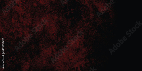 Artistic Grunge Surface with Blood-Red Texture Over Black Background for Mysterious and Haunting Designs

