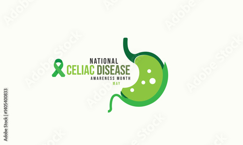 National celiac disease awareness month. background, banner, card, poster, template. Vector illustration.