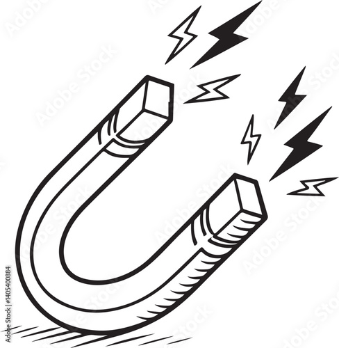 Black megnet vector icon