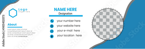 creative eye catching blue geometric shapes with some information 