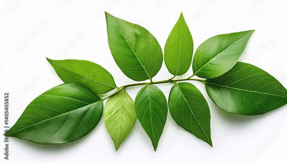 Green leafy plant Branches of leaves isolated on white background Green leafy plant Branches of leaves isolated on white background