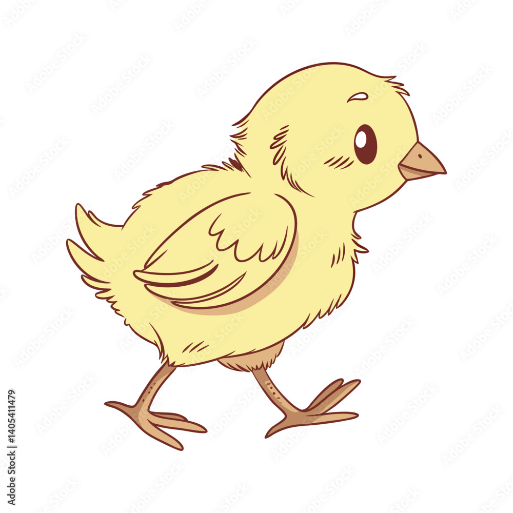 Vector illustration of a cute chick Vector illustration of a cute chick
