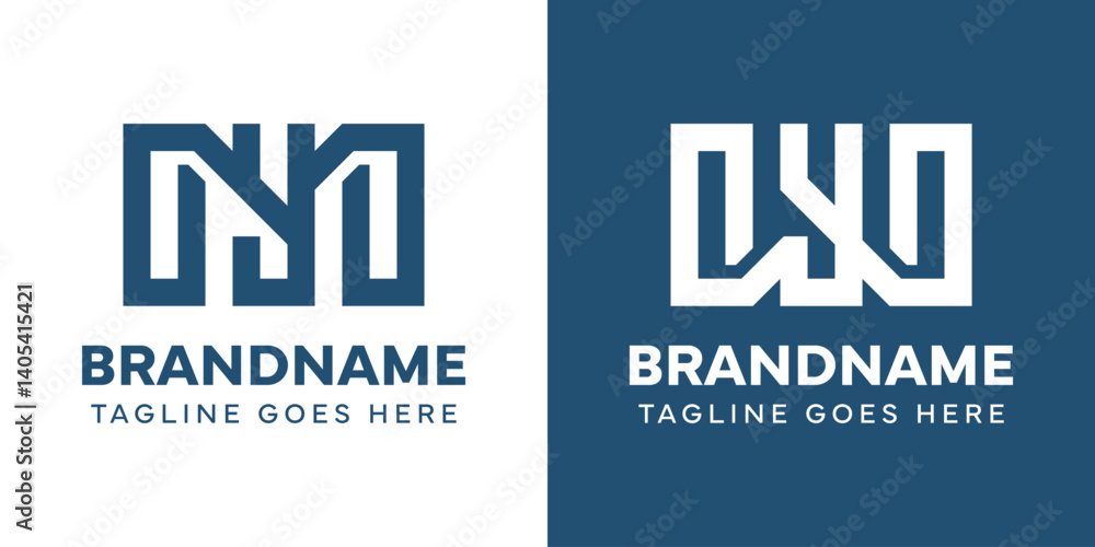 Fototapeta premium Letters MY and WY Monogram Logo, suitable for any brand with MY YM WY YW initials