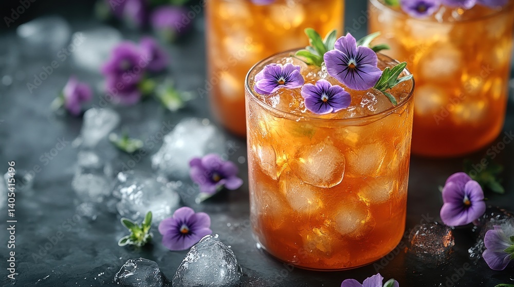 Refreshing Iced Tea with Pansies: A Summer Delight Refreshing Iced Tea with Pansies: A Summer Delight