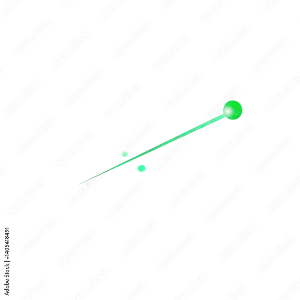 Abstract Illustration Of A Green Line With Glowing Dots On Black Background Abstract Illustration Of A Green Line With Glowing Dots On Black Background