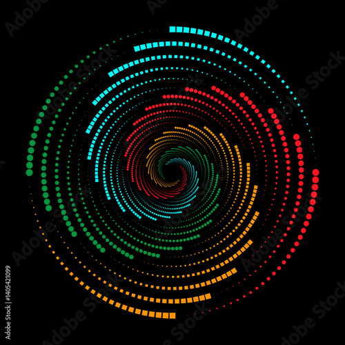 Circle halftone patterns colors dots. Globe illustration. Abstract halftone background.