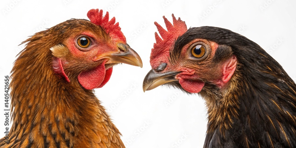 Fototapeta premium Simple Line Drawing of a Chicken Easy to Color and Print