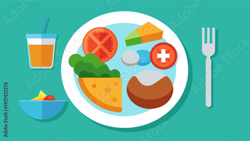 Every meal was carefully calculated and tracked with an obsession for high protein and low fat foods in a constant effort to bulk up.. Vector illustration
