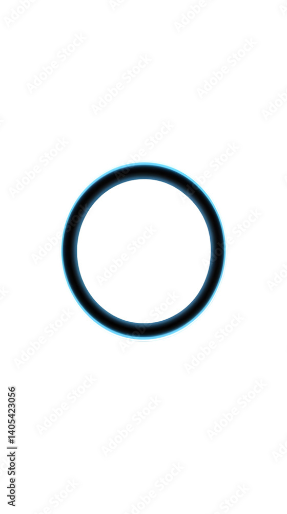 Abstract Illustration of Glowing Blue Circle Isolated on Black Background Abstract Illustration of Glowing Blue Circle Isolated on Black Background