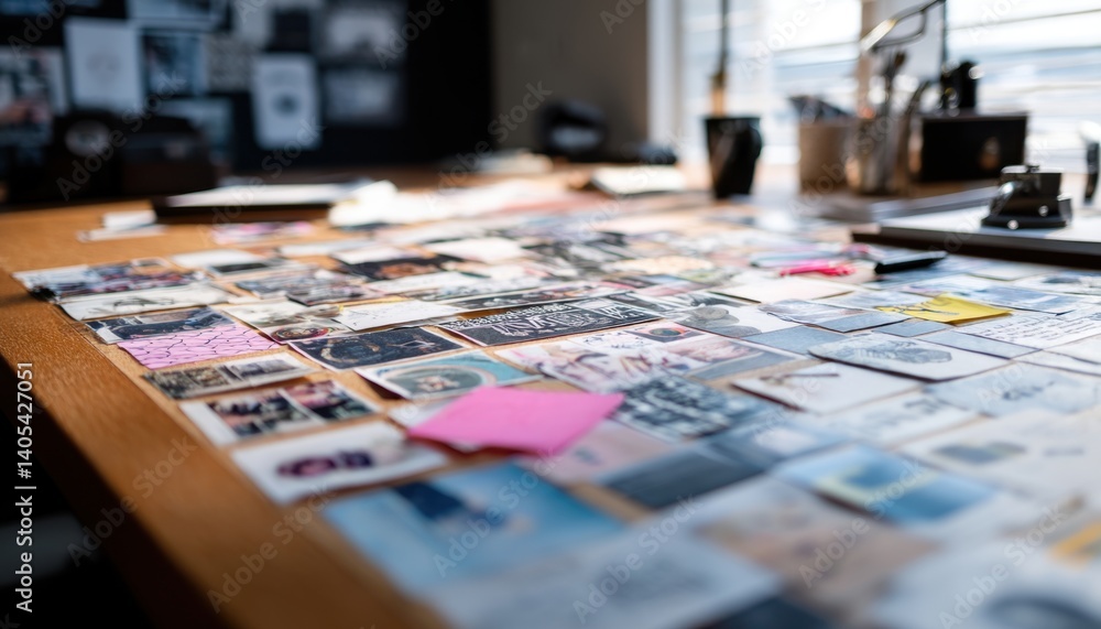 Naklejka premium A vision board in the office keeps goals in focus