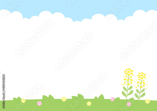菜の花と空の風景