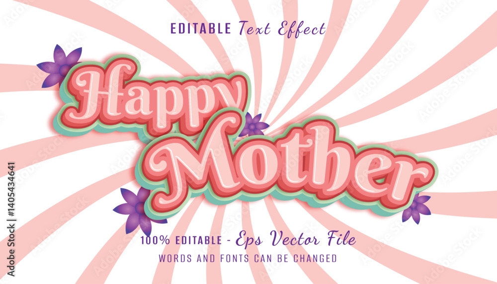 happy mother 3d text effect design happy mother 3d text effect design