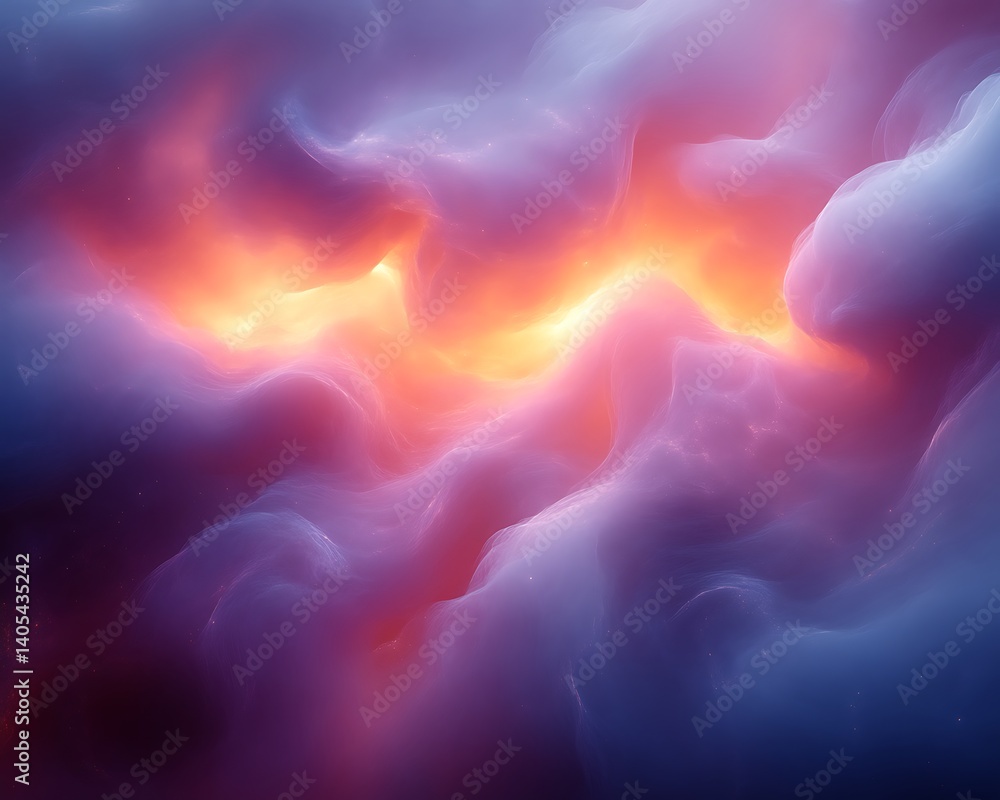 Abstract swirling clouds with vibrant orange and purple hues. Abstract swirling clouds with vibrant orange and purple hues.