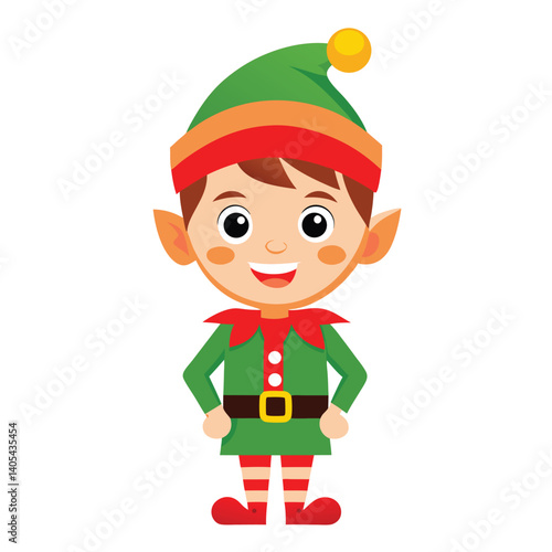 Christmas elves clipart on white background
