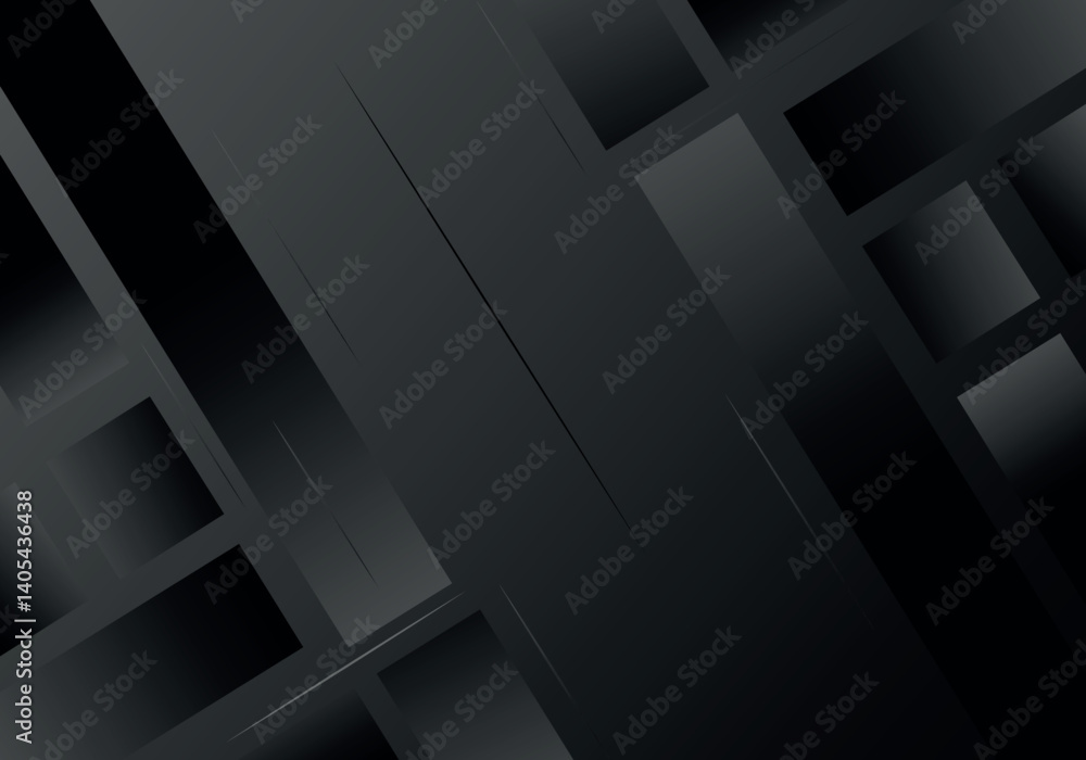 Obraz premium Abstract Black Luxury Geometric Shape Background Template 