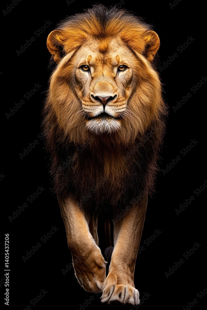 Fototapeta premium Majestic Lion Stride