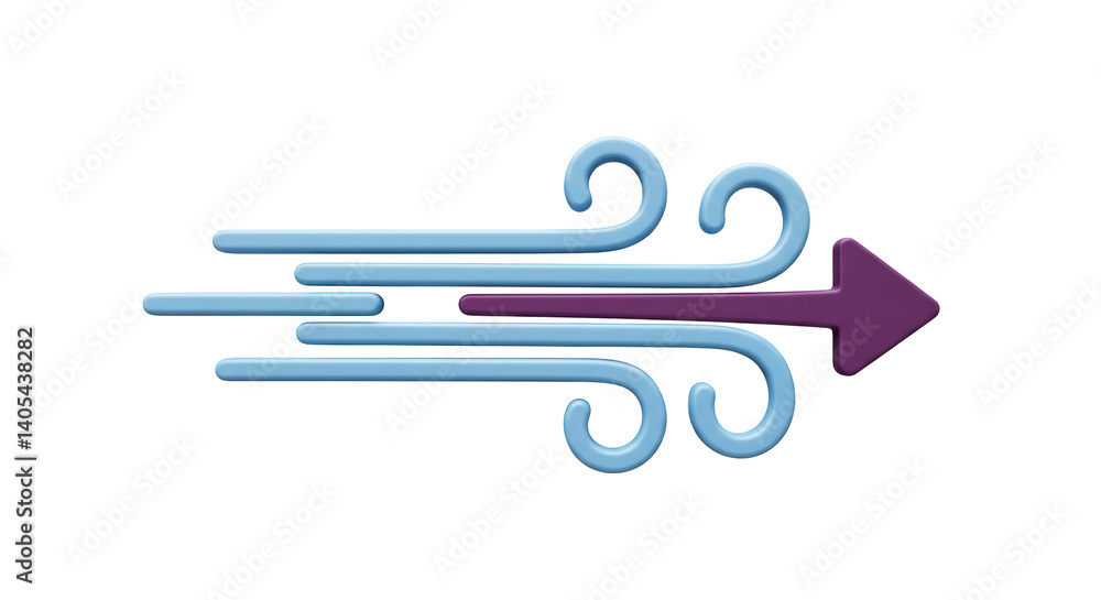 Isolated Wind Direction Arrow Isolated Wind Direction Arrow