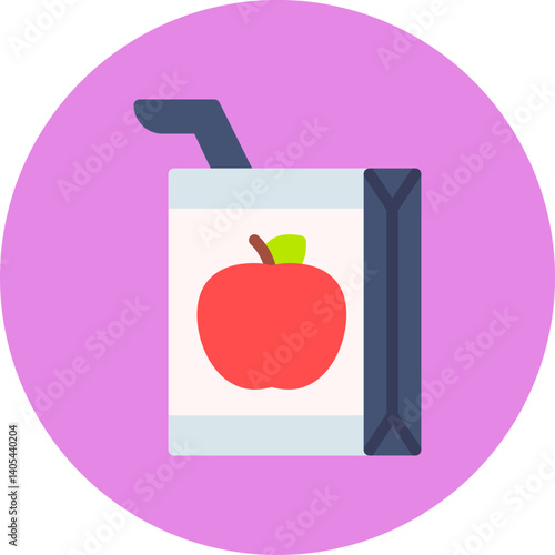 Apple Juice single vector illustration icon
