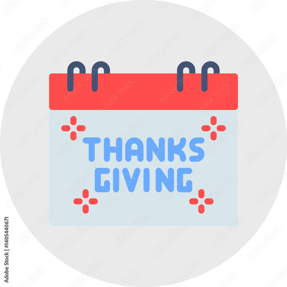 Thanksgiving Date single vector illustration icon Thanksgiving Date single vector illustration icon