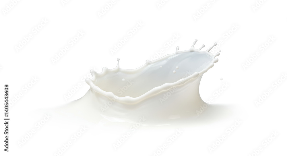 Isolated close up of a milk splash with a crown shape against a black and white background image Isolated close up of a milk splash with a crown shape against a black and white background image