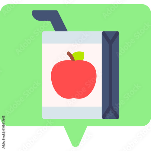 Apple Juice single vector illustration icon