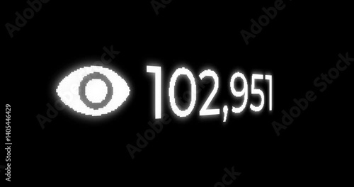 View count video from 0 to 1,000,000 with white letters on a black background